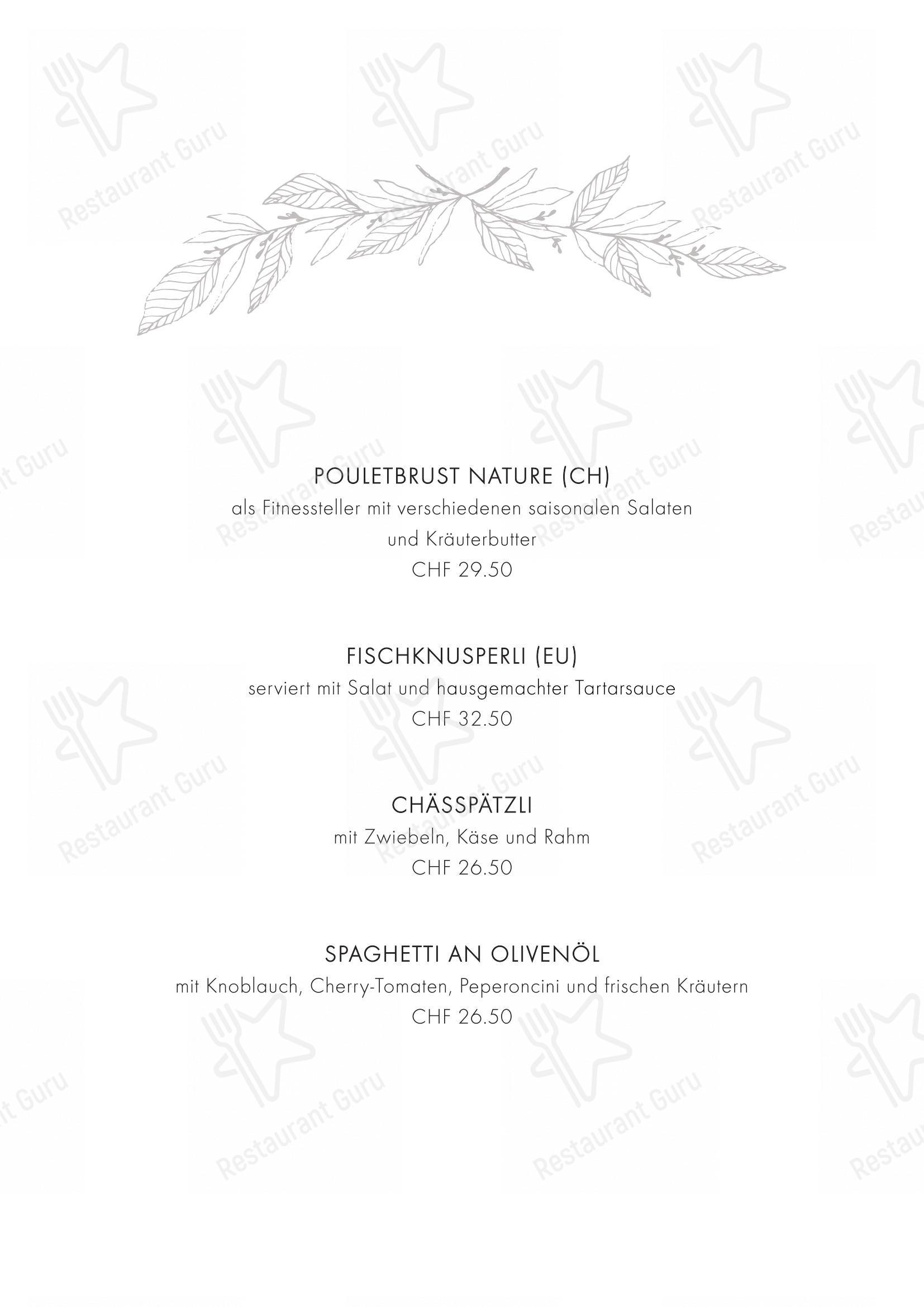 Gasthaus Alp Scheidegg in Wald - Menu bar