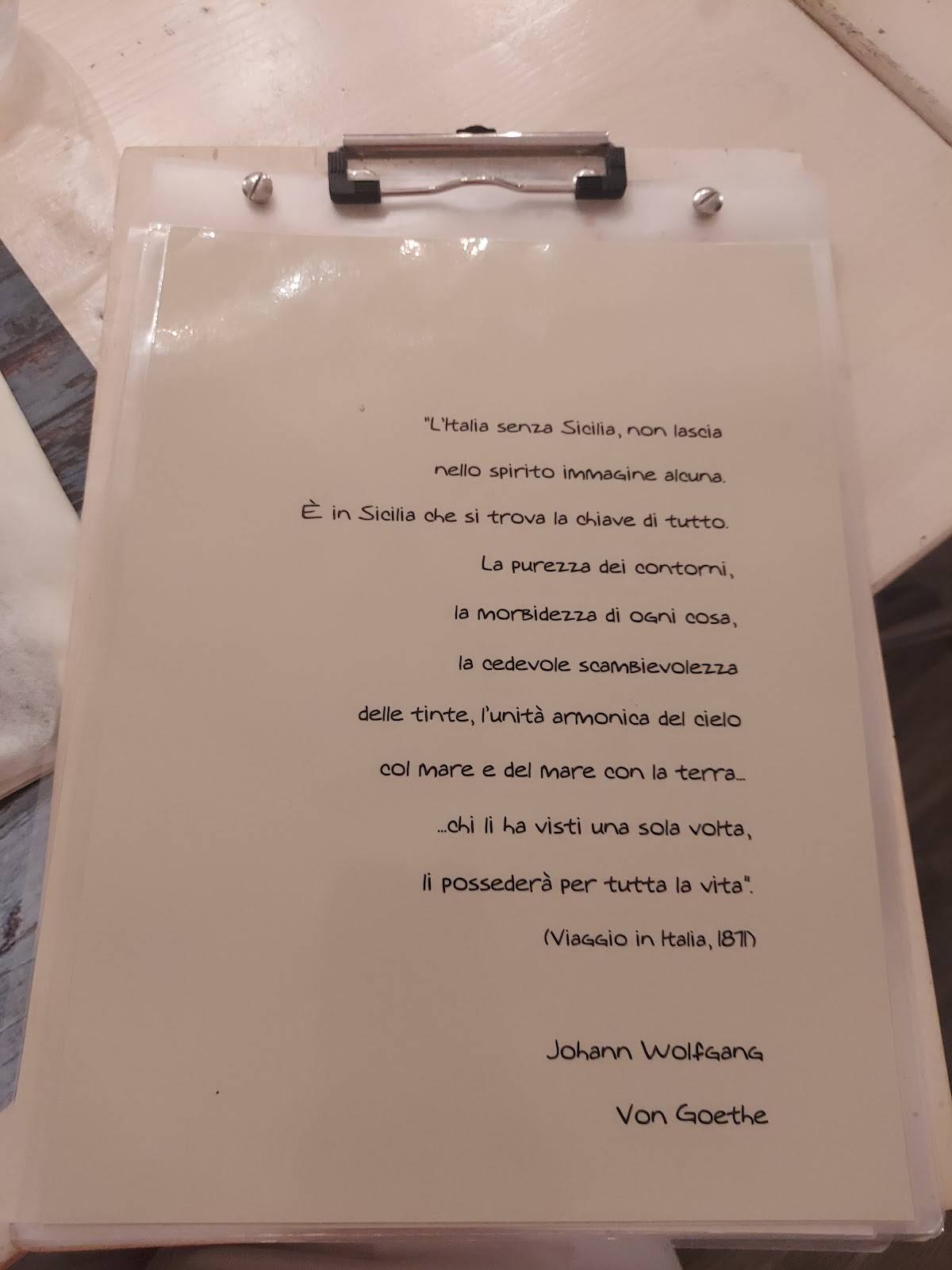 Menu di Gastro matto 