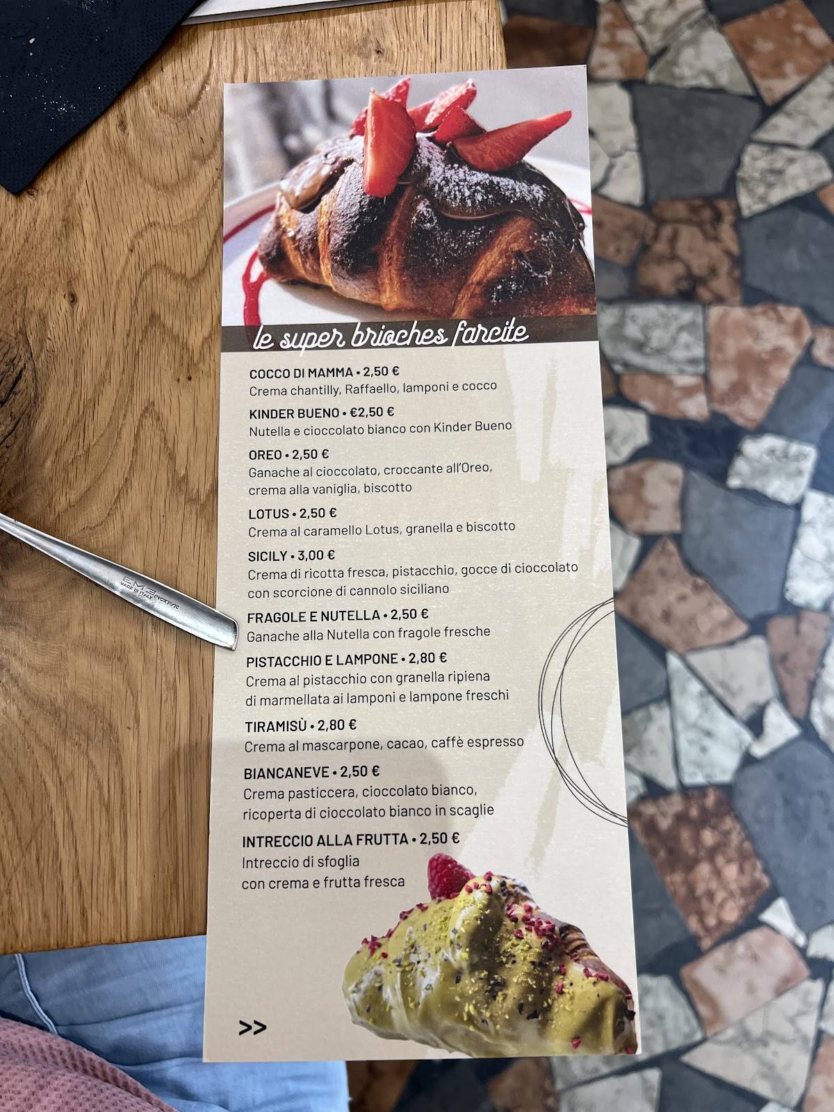 Menu di Gelateria - Pasticceria - Panificio - Piatti Caldi - Apuleio Riverside 