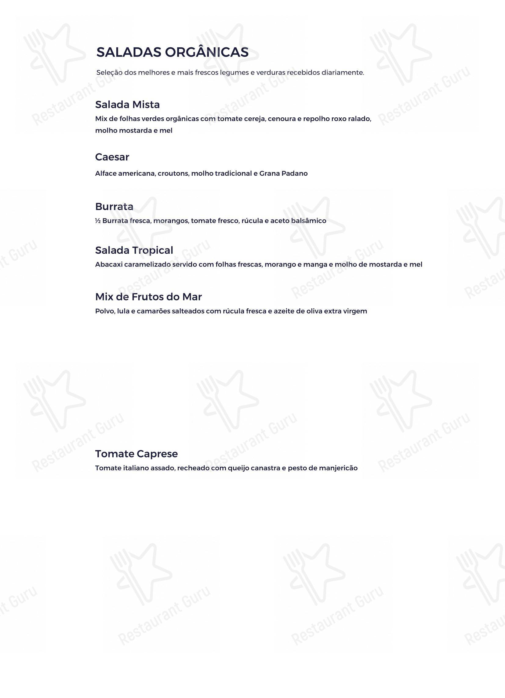 Menu bar para Giuseppe Square em Rio de Janeiro