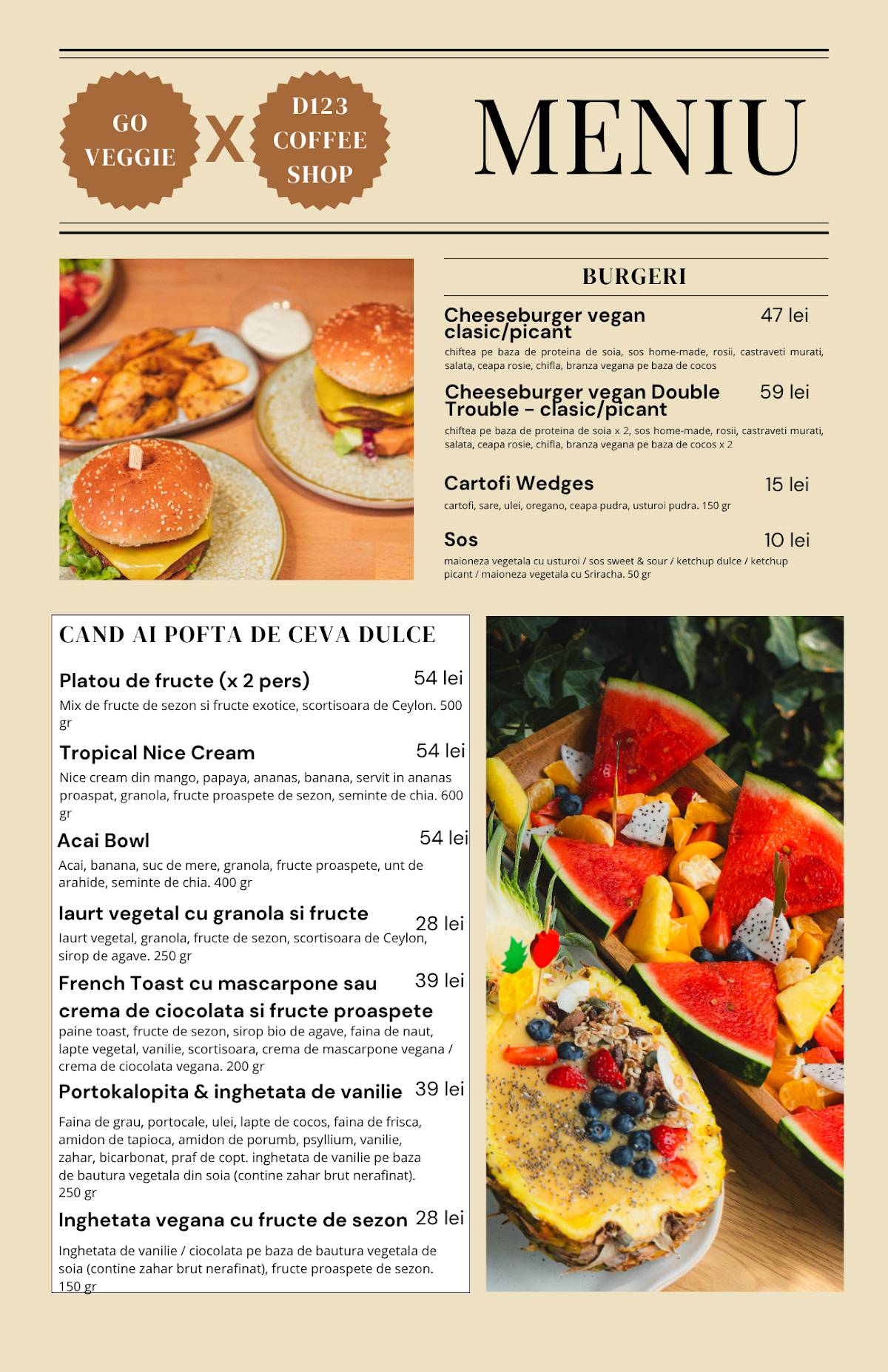 Menu de Go Veggie - Vegan & Healthy Eating