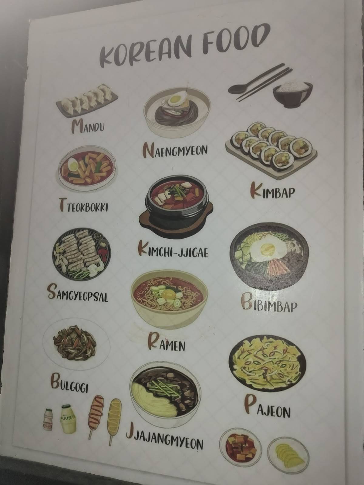 Goguryeo Restaurant menu