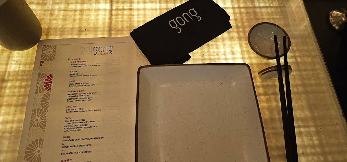 Gong Modern Asian Pune menu