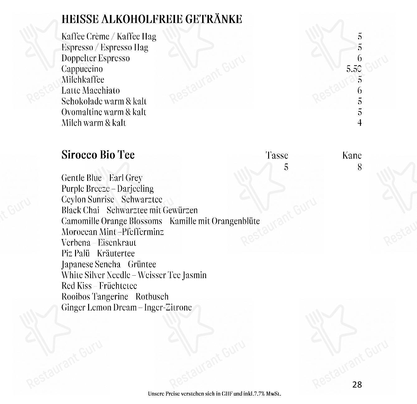 Menu per Gourmet Restaurant Guarda Val ristorante