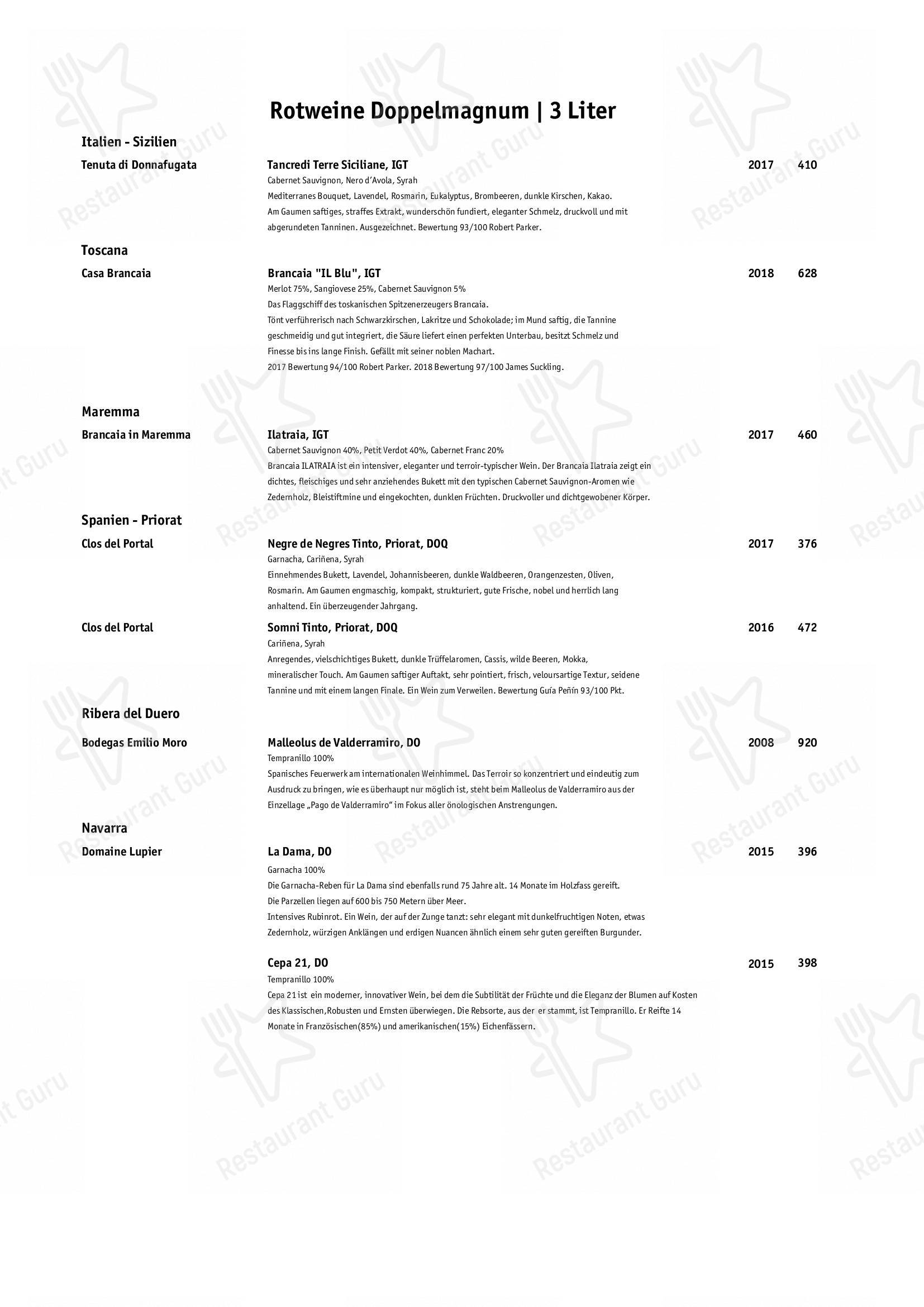 Gourmet Restaurant Guarda Val in Lantsch/Lenz - Menu