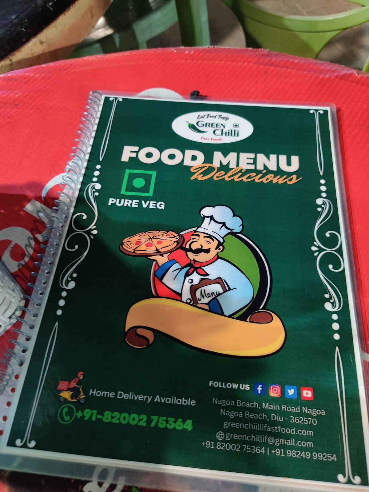 Green Chilli Fast Food (Pure Veg Restaurant) menu