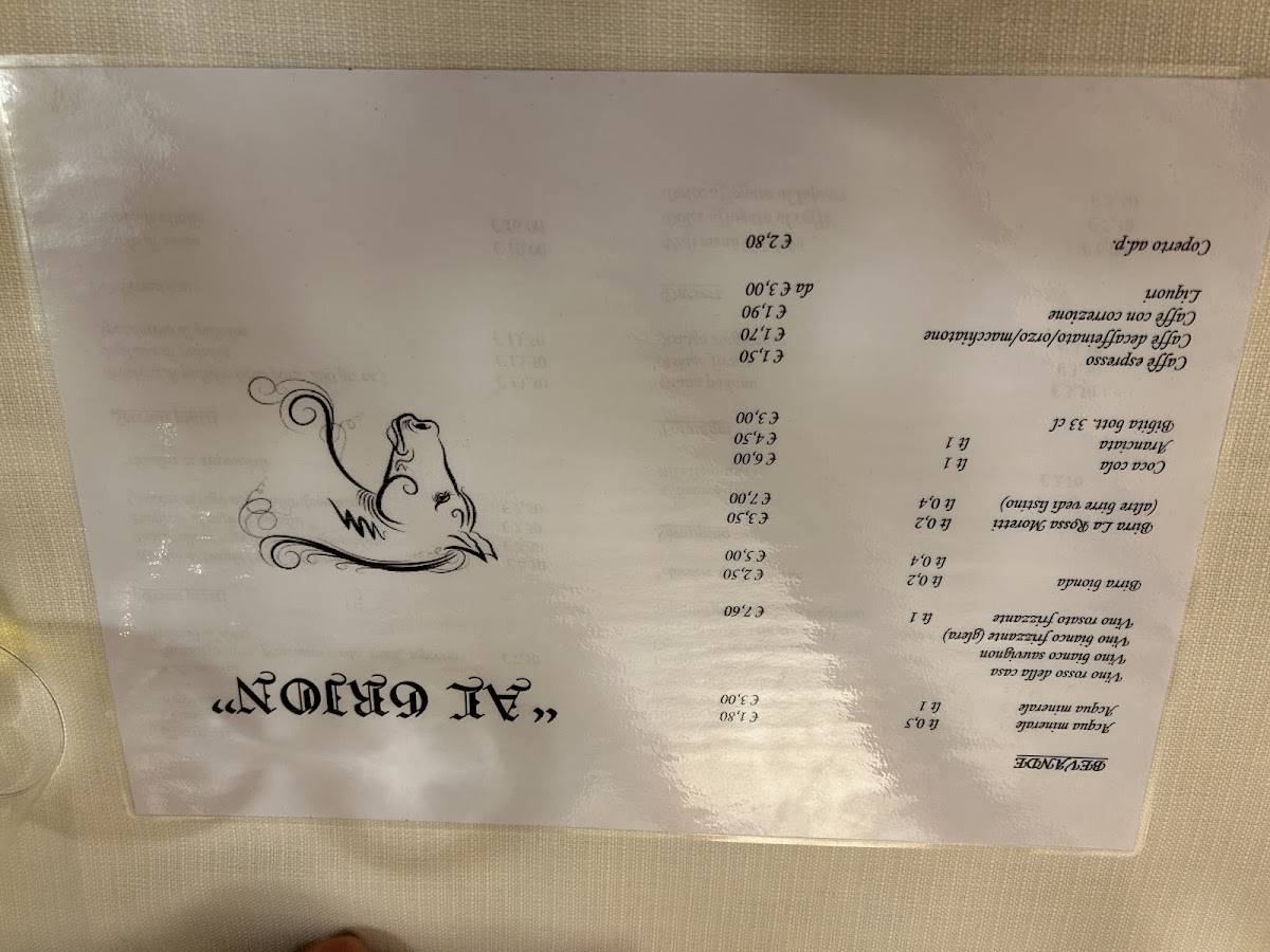 Menu di Grion 