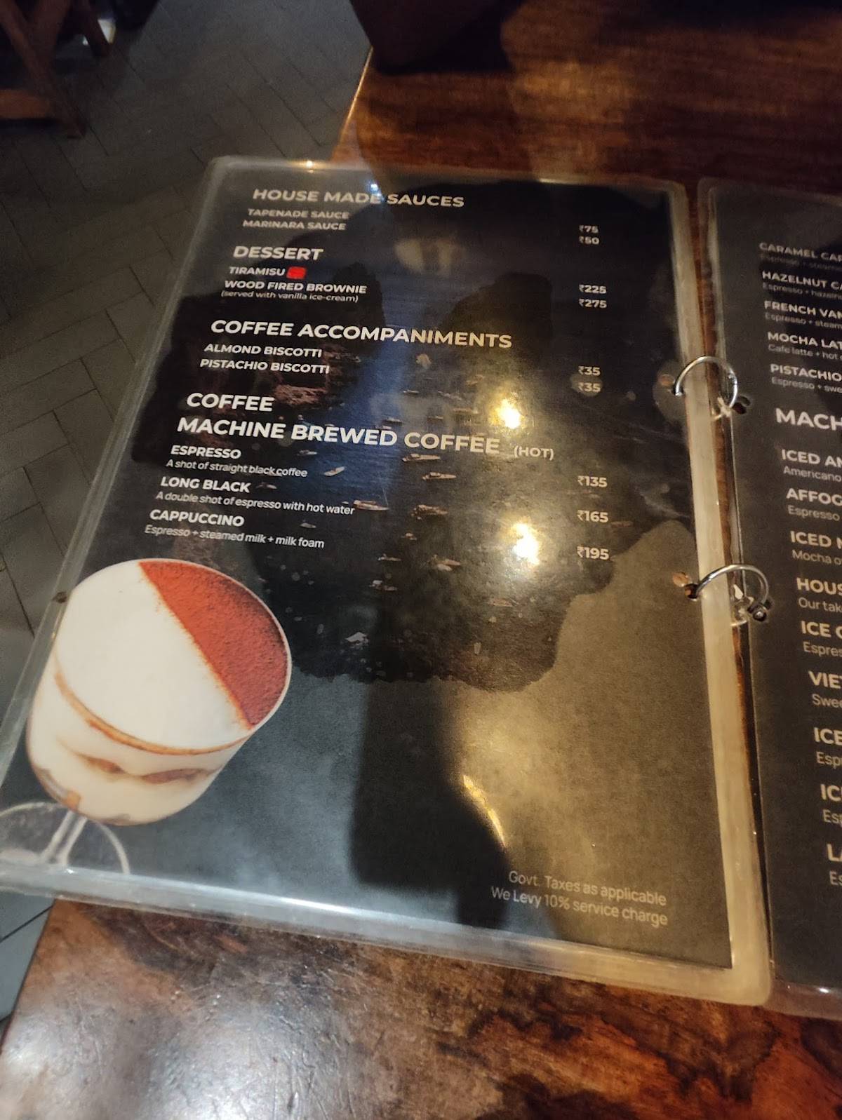 Grotto - PizzeriaCoffee Shop menu