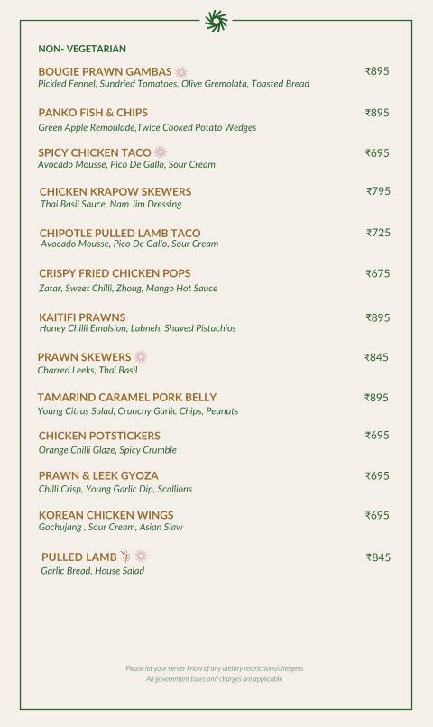 ASPER - Cocktail Bar menu