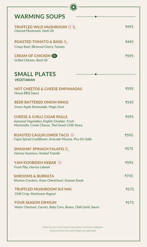 ASPER - Cocktail Bar menu