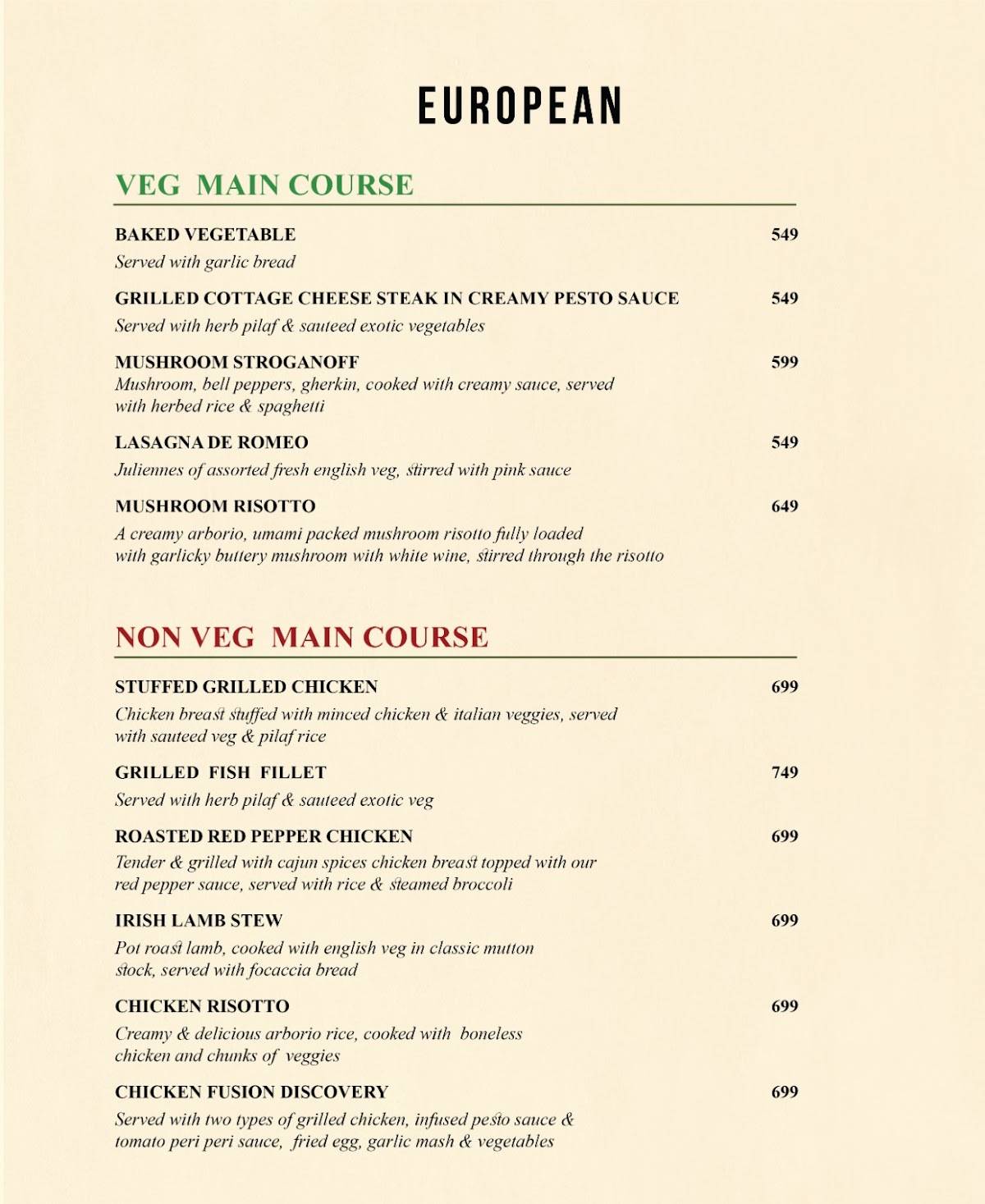 Food Frolic - Microbrewery & Bar menu