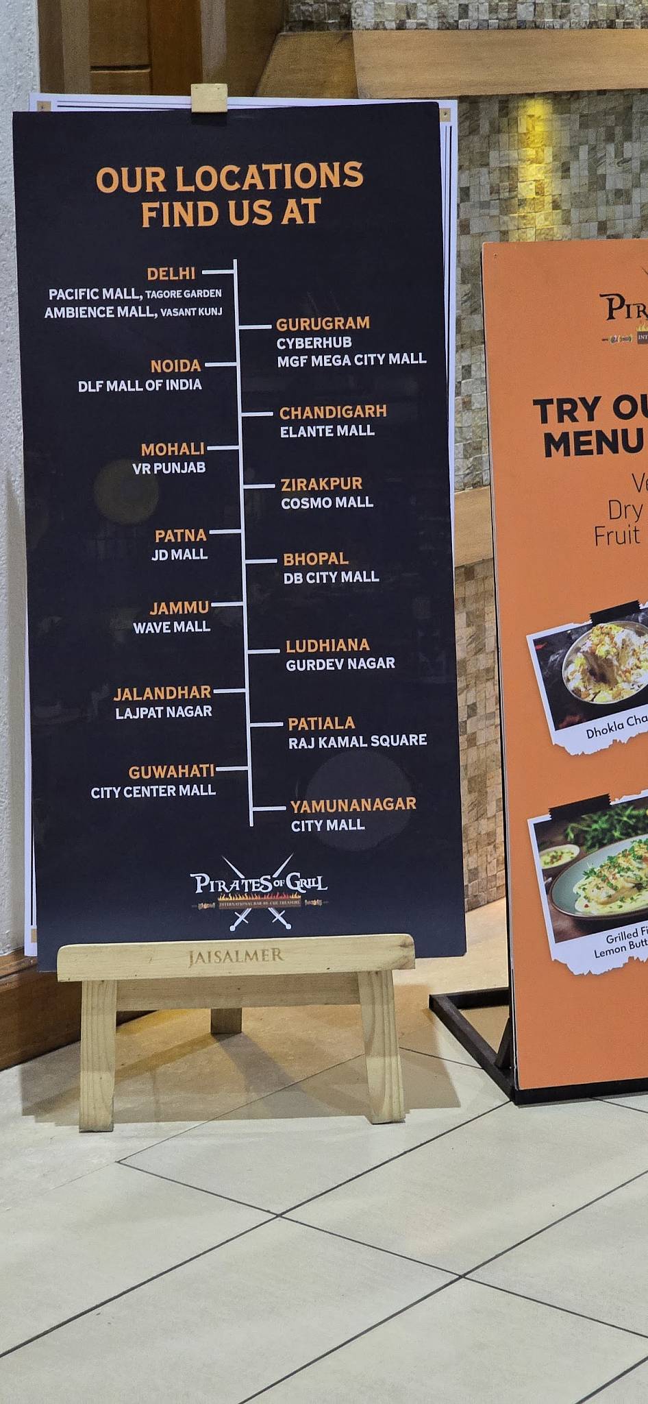 Pirates of Grill menu