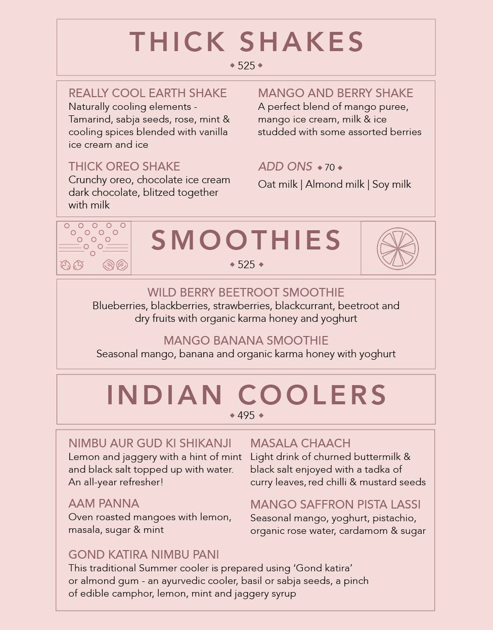 Under The Neem menu