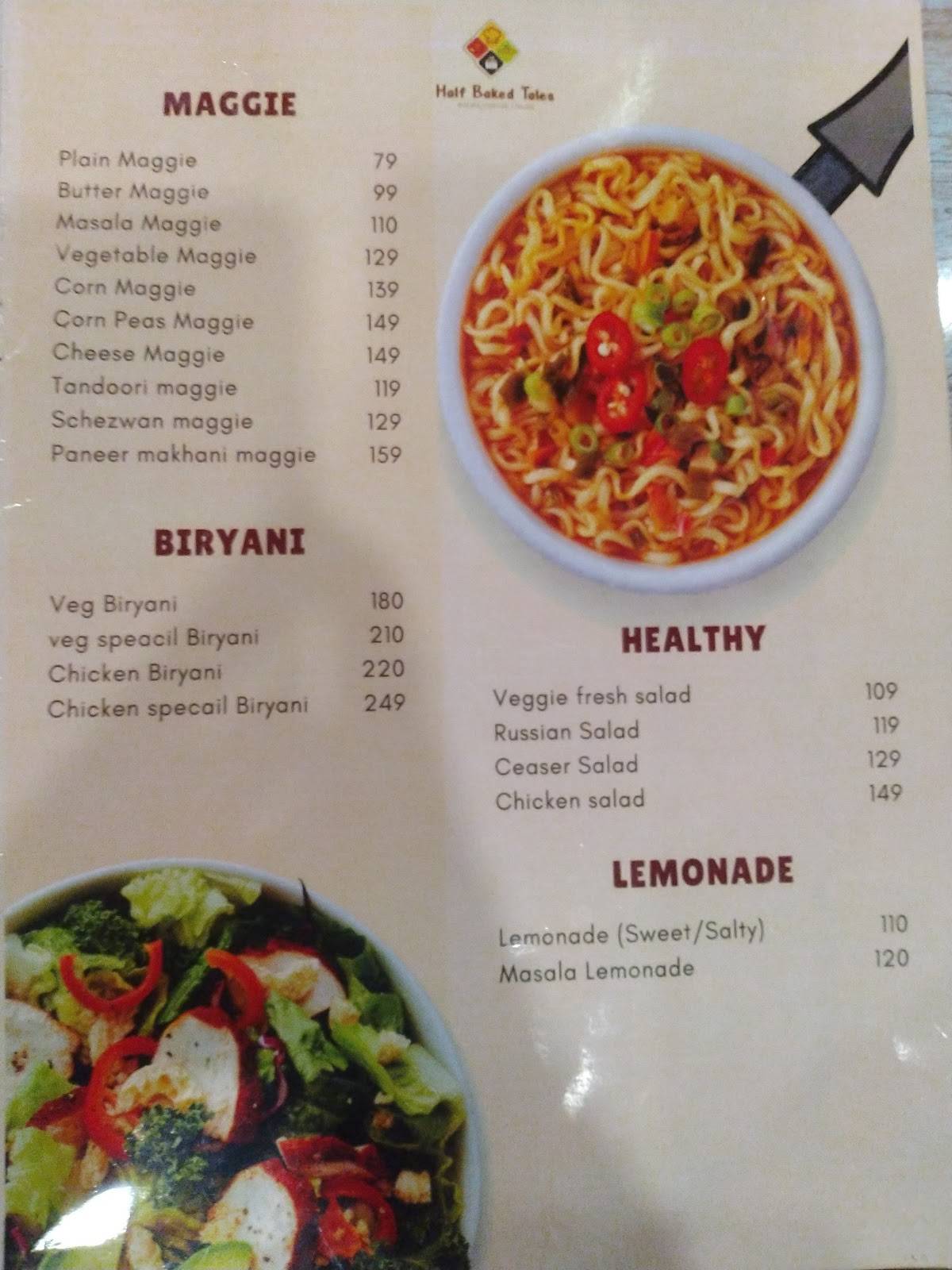 HBT cafe menu