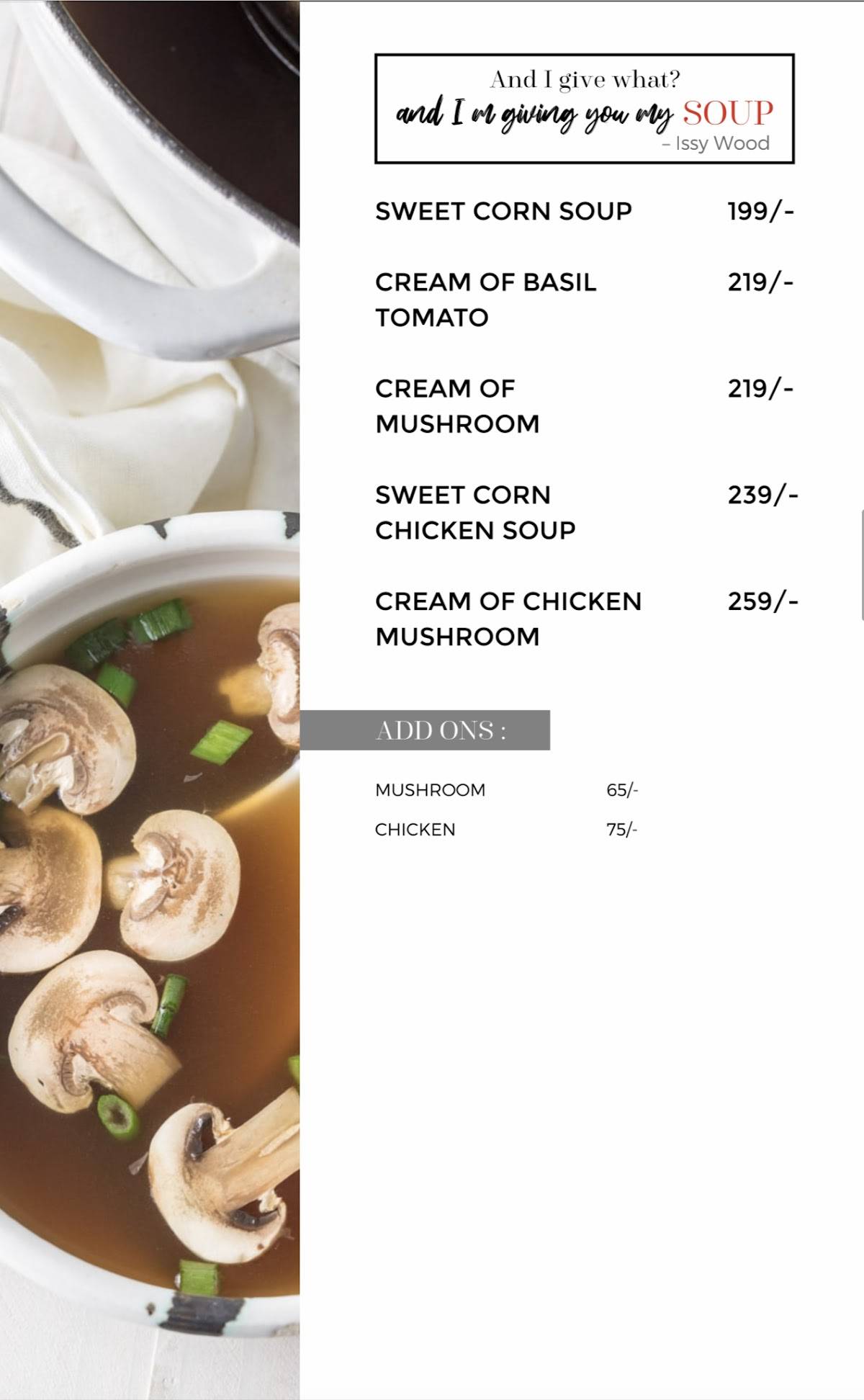 HODOL'S menu