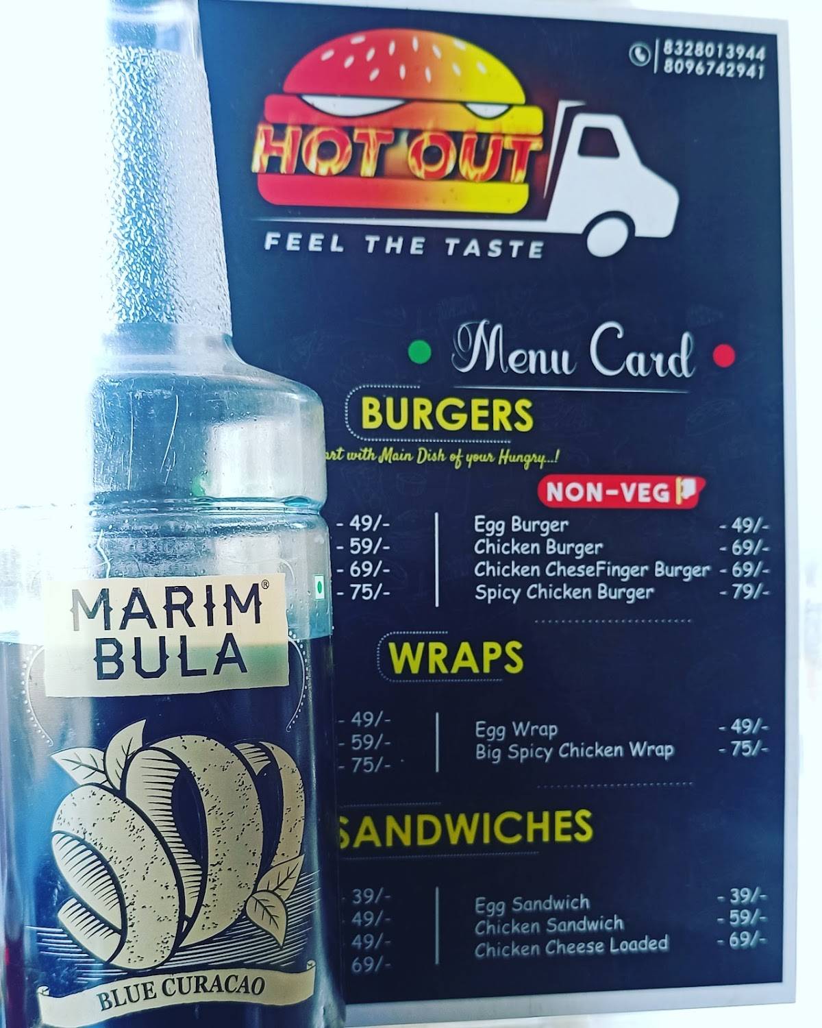 HOT OUT menu