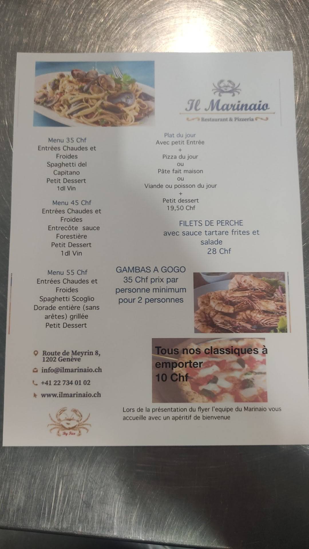 Menu de Il Marinaio