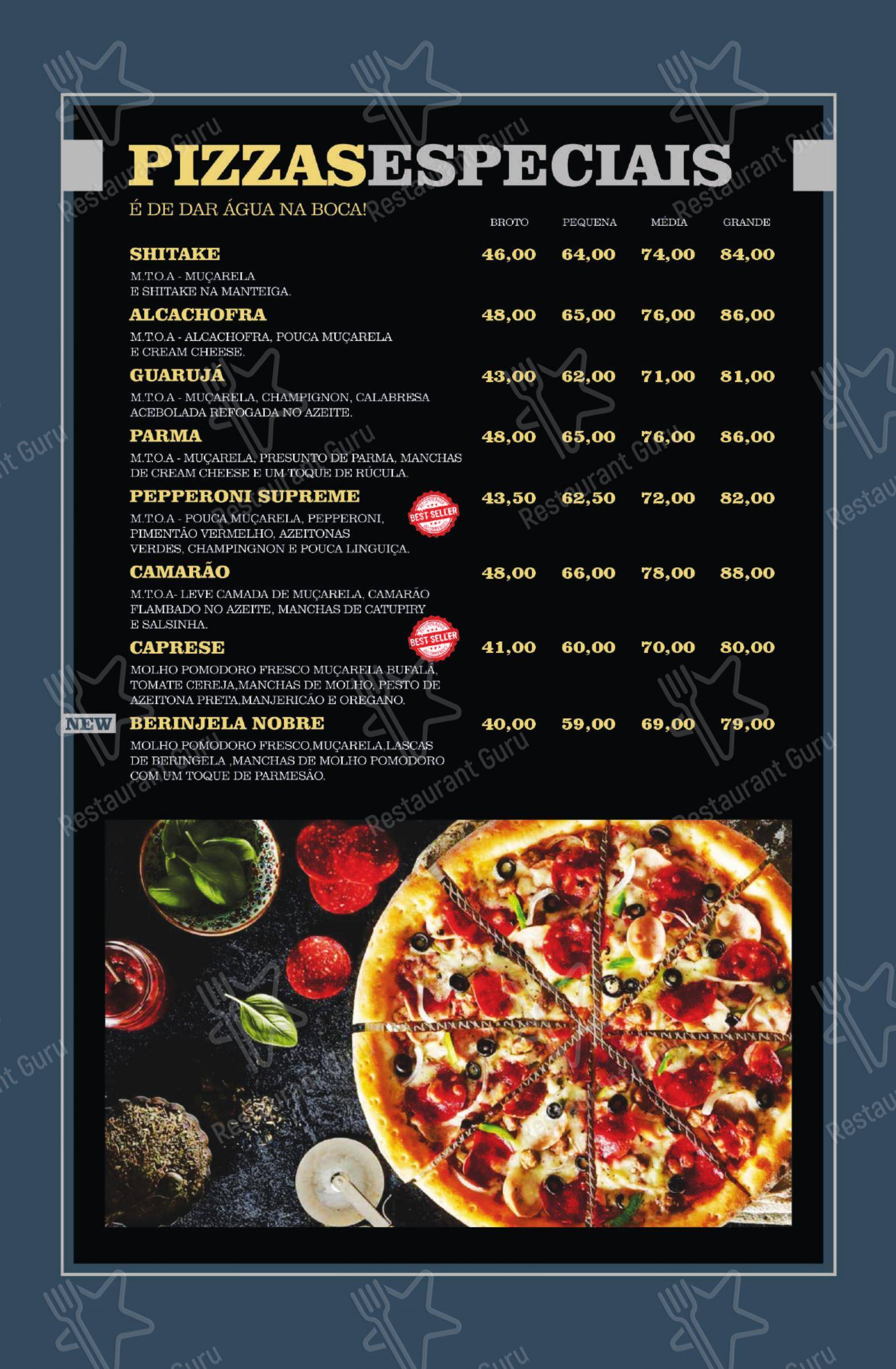 Hippo Pizza em Assis - Menu