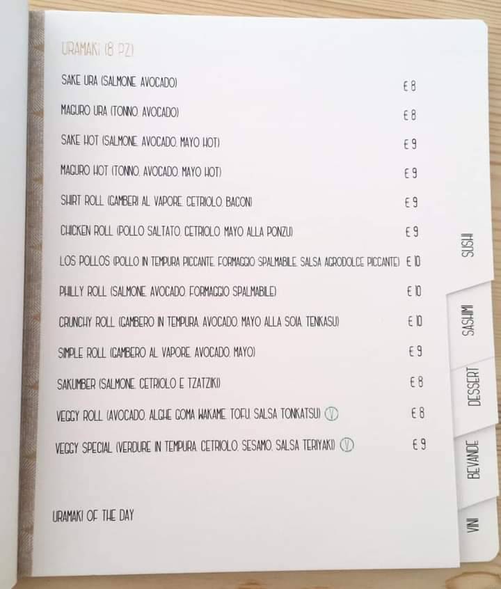 Menu di Hokra 