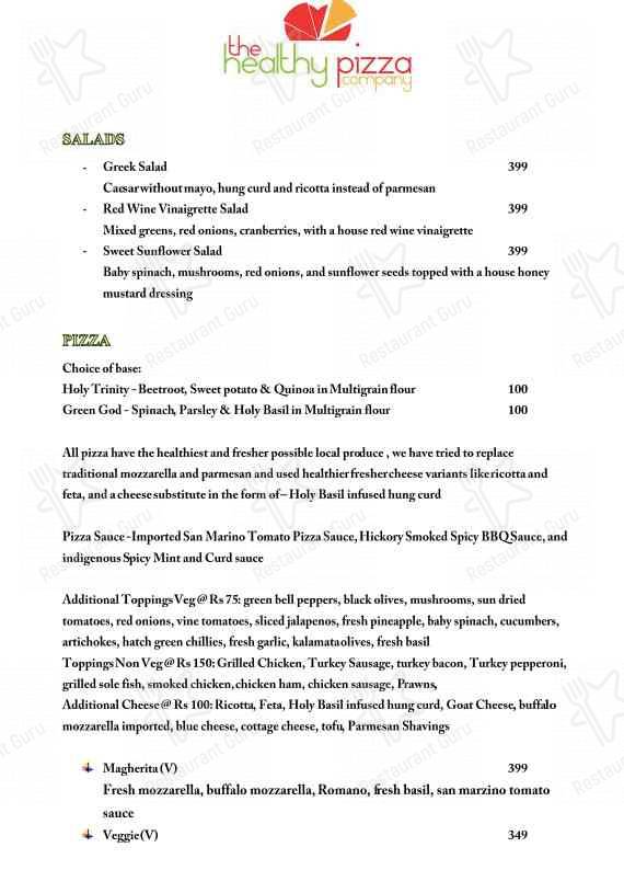 Holy Chow menu