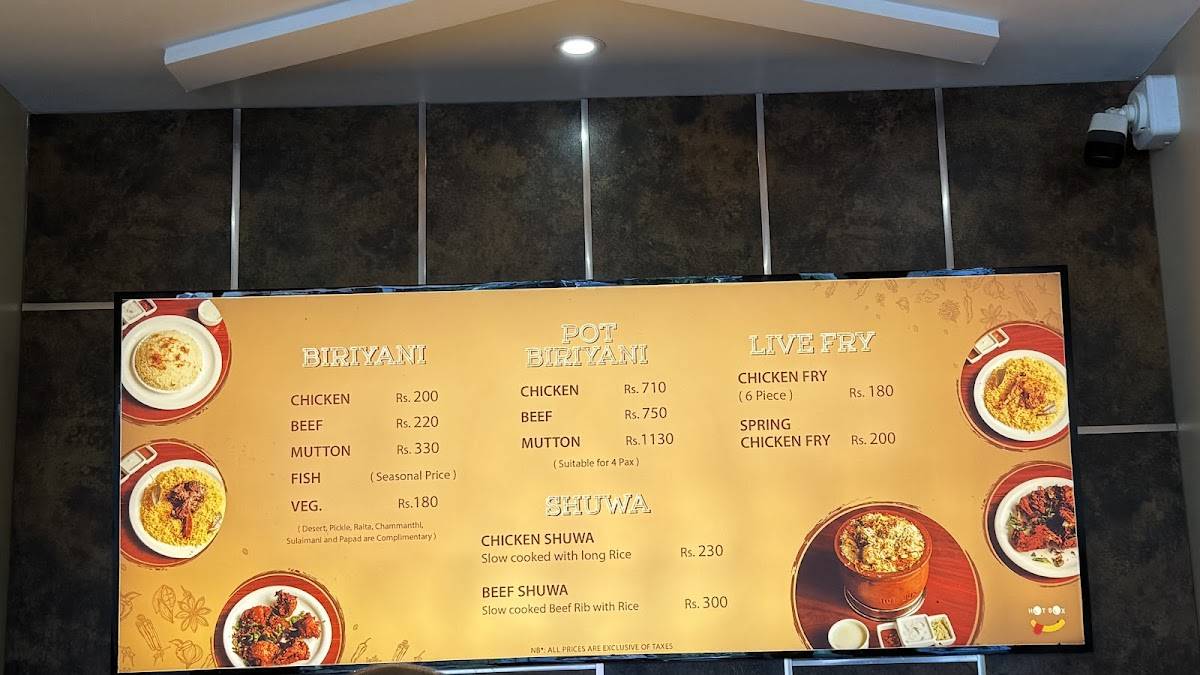 Hotbox Kitchen menu