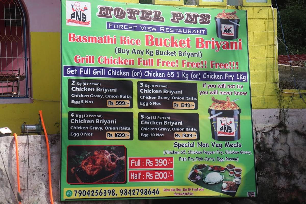Hotel PNS - Forest View Family Restaurant menu