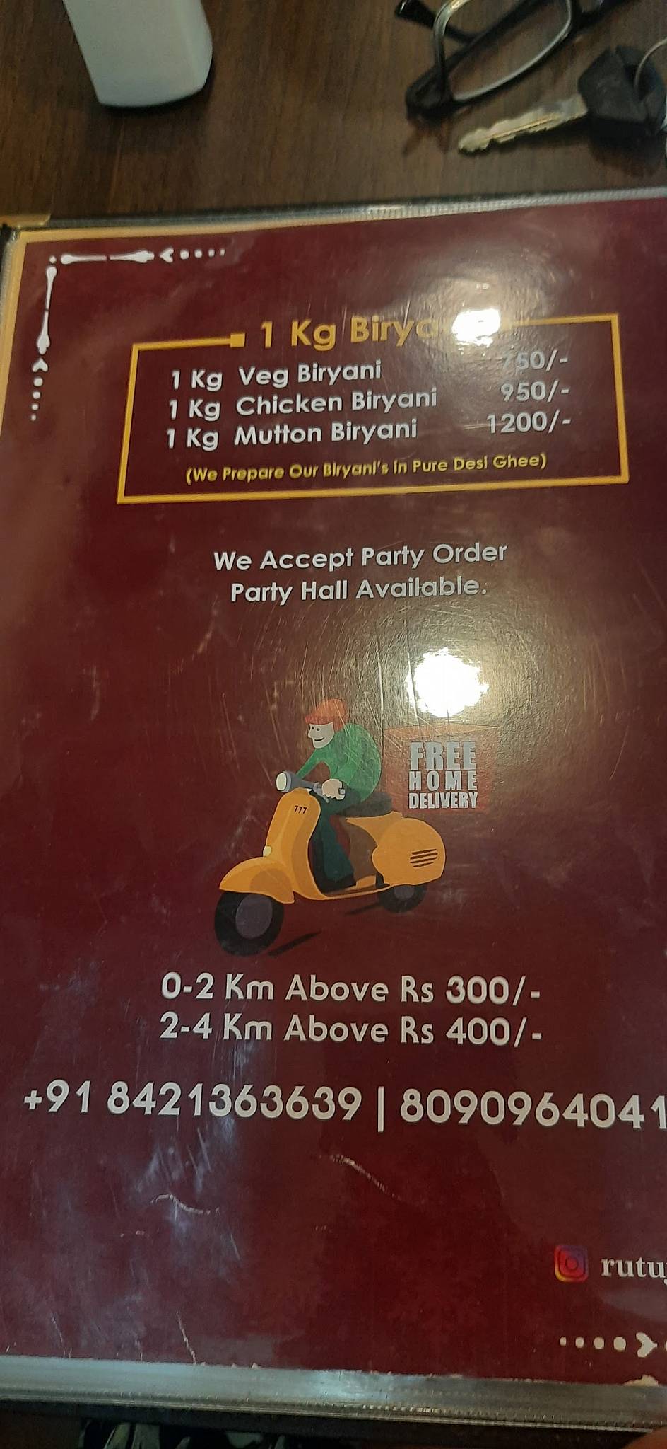 Hotel Rutuja Family Restaurant menu