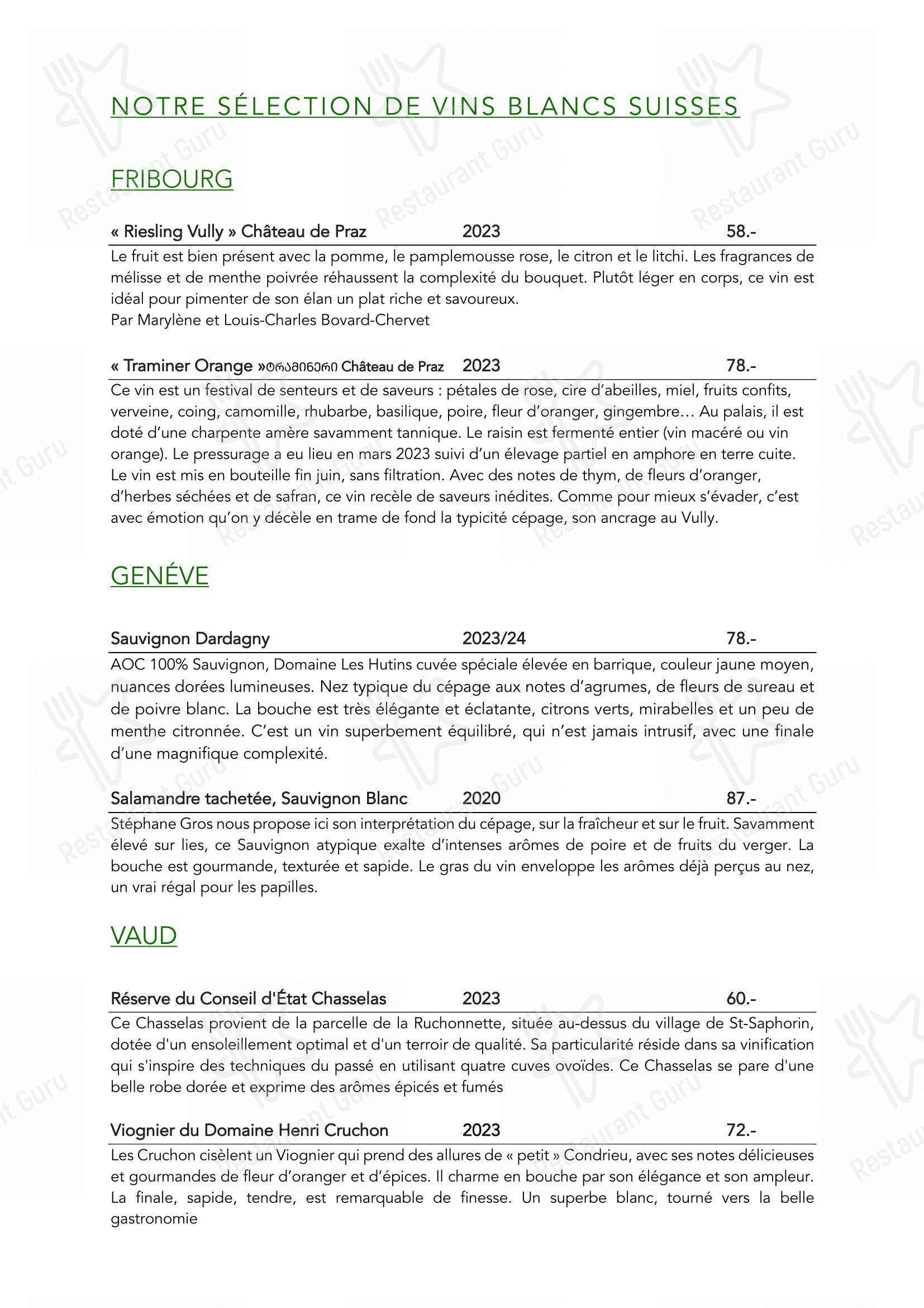 Menu di Restaurant Hôtel de Ville - Детское