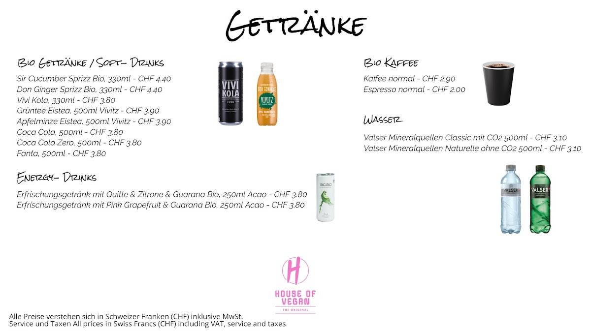 Menu di House of Vegan 
