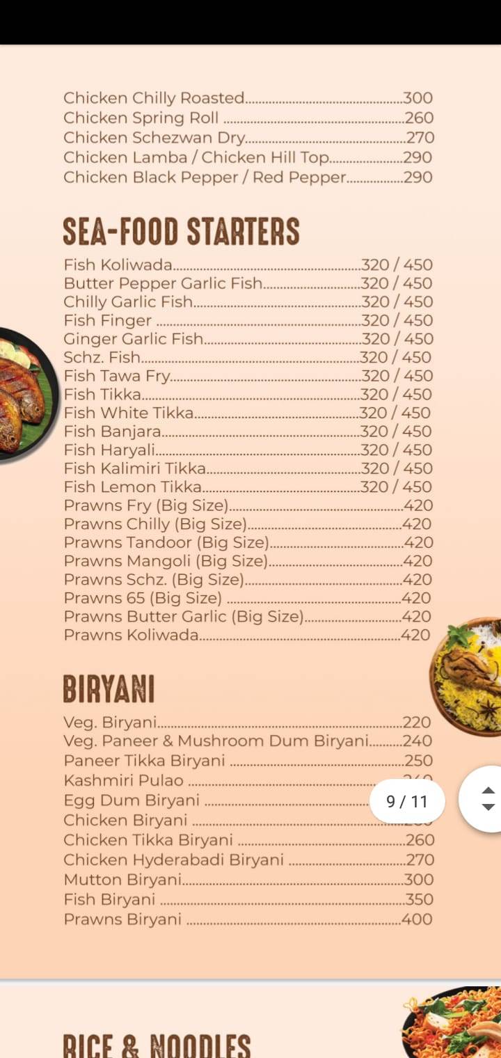 Hunger ground menu
