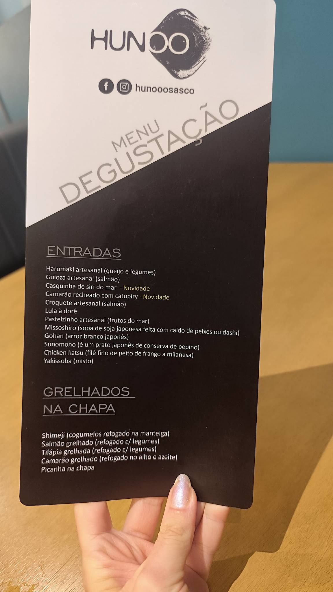 Hunoo Osasco cardápio