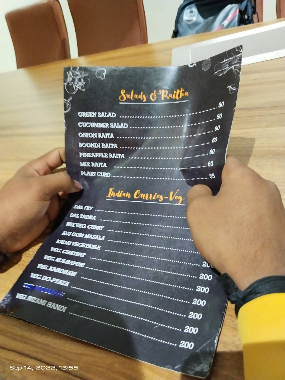 AMOGH Multi Cuisine Restaurant menu