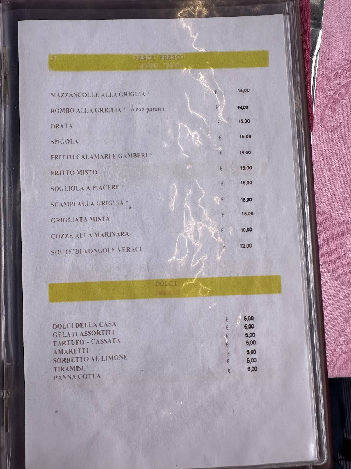 Menu di I Buoni Amici Roma 