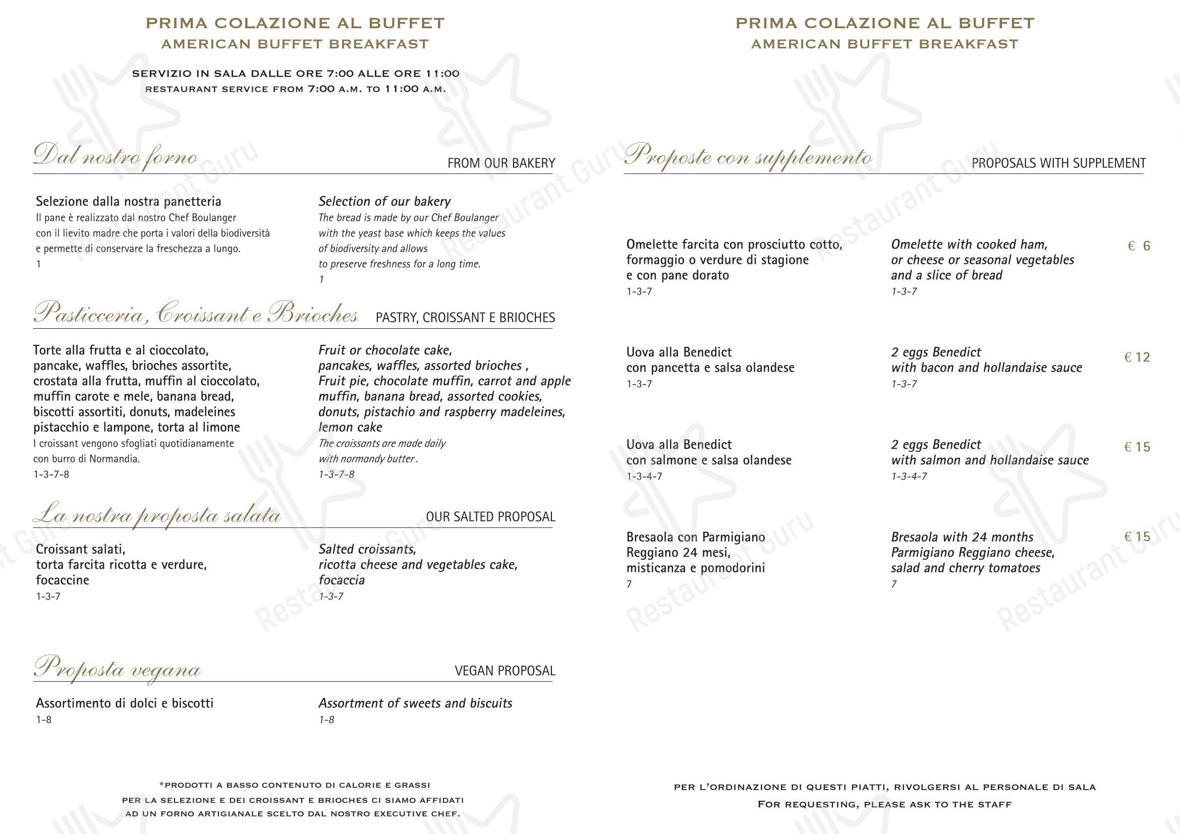 I Carracci in Bologna - Lunch Menu