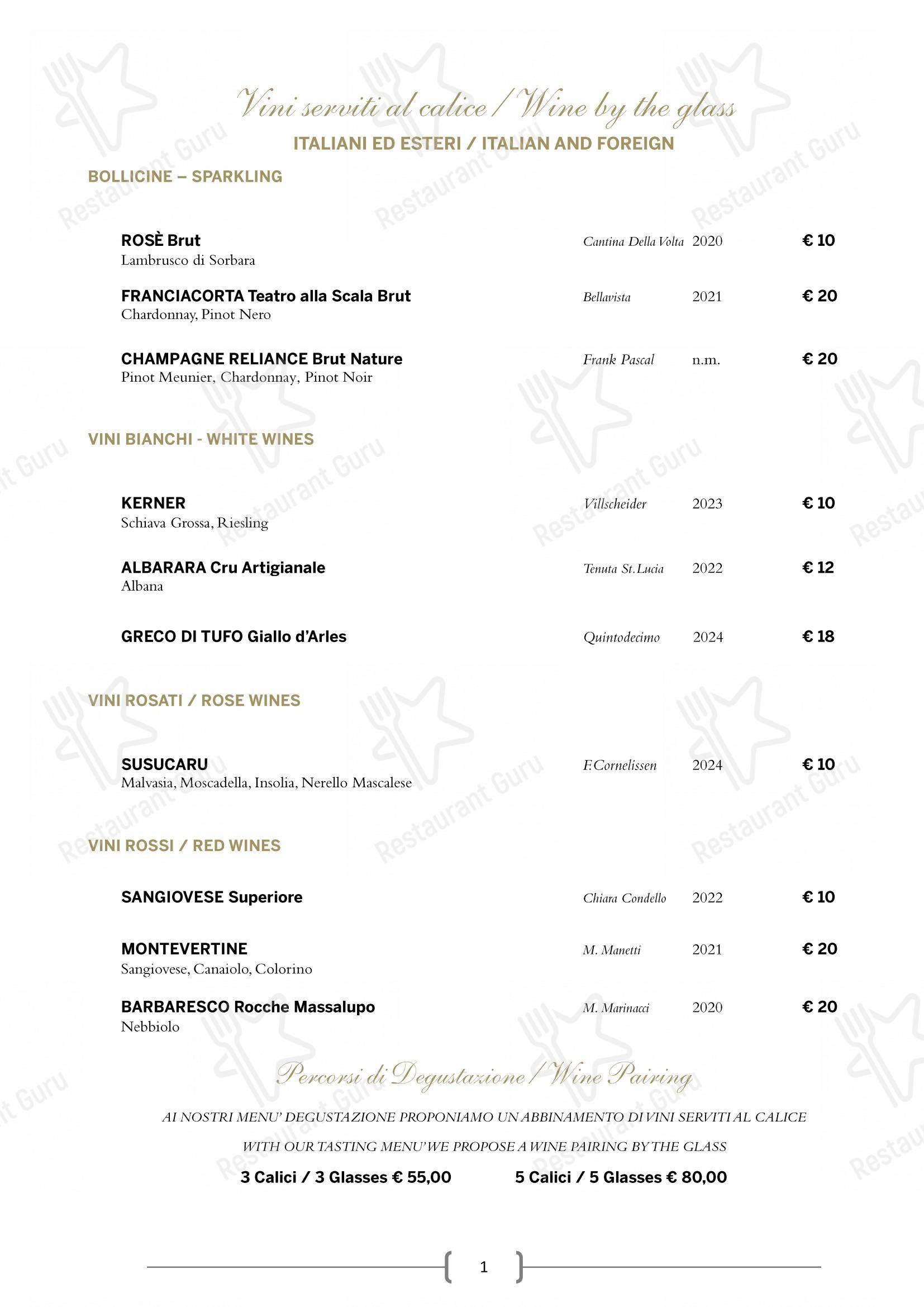 Menu di I Carracci - Крафт меню