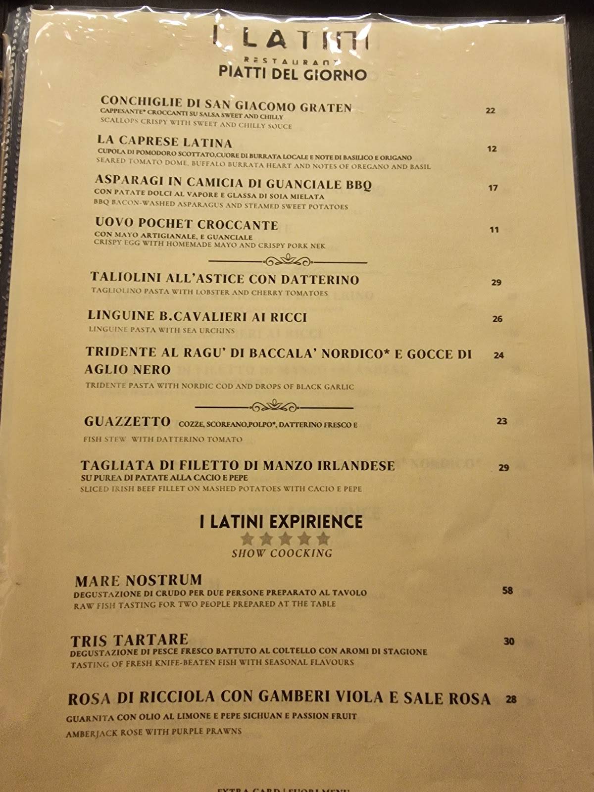 Menu di I Latini 