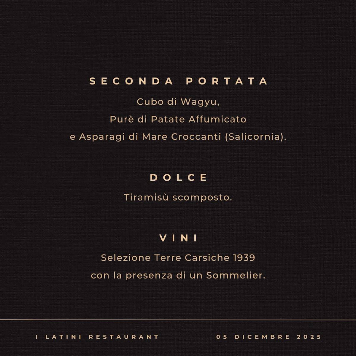 Menu di I Latini 