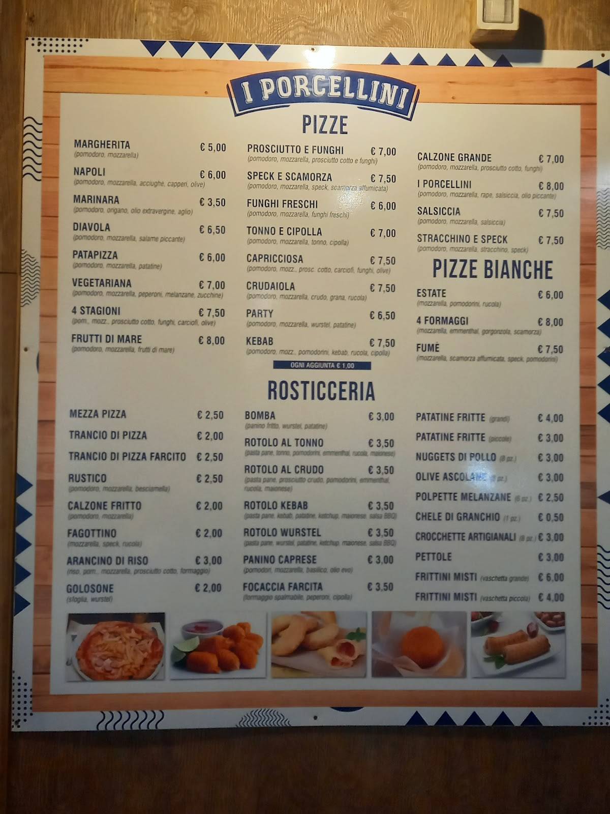 Menu di I Porcellini 