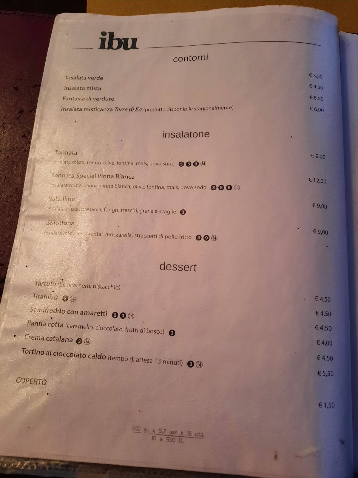 Menu di IBU GastroPub 