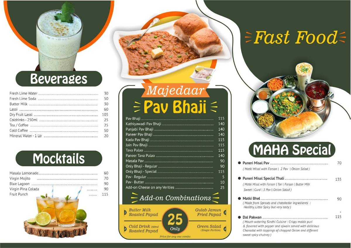 ICB's BIG FOODIES menu