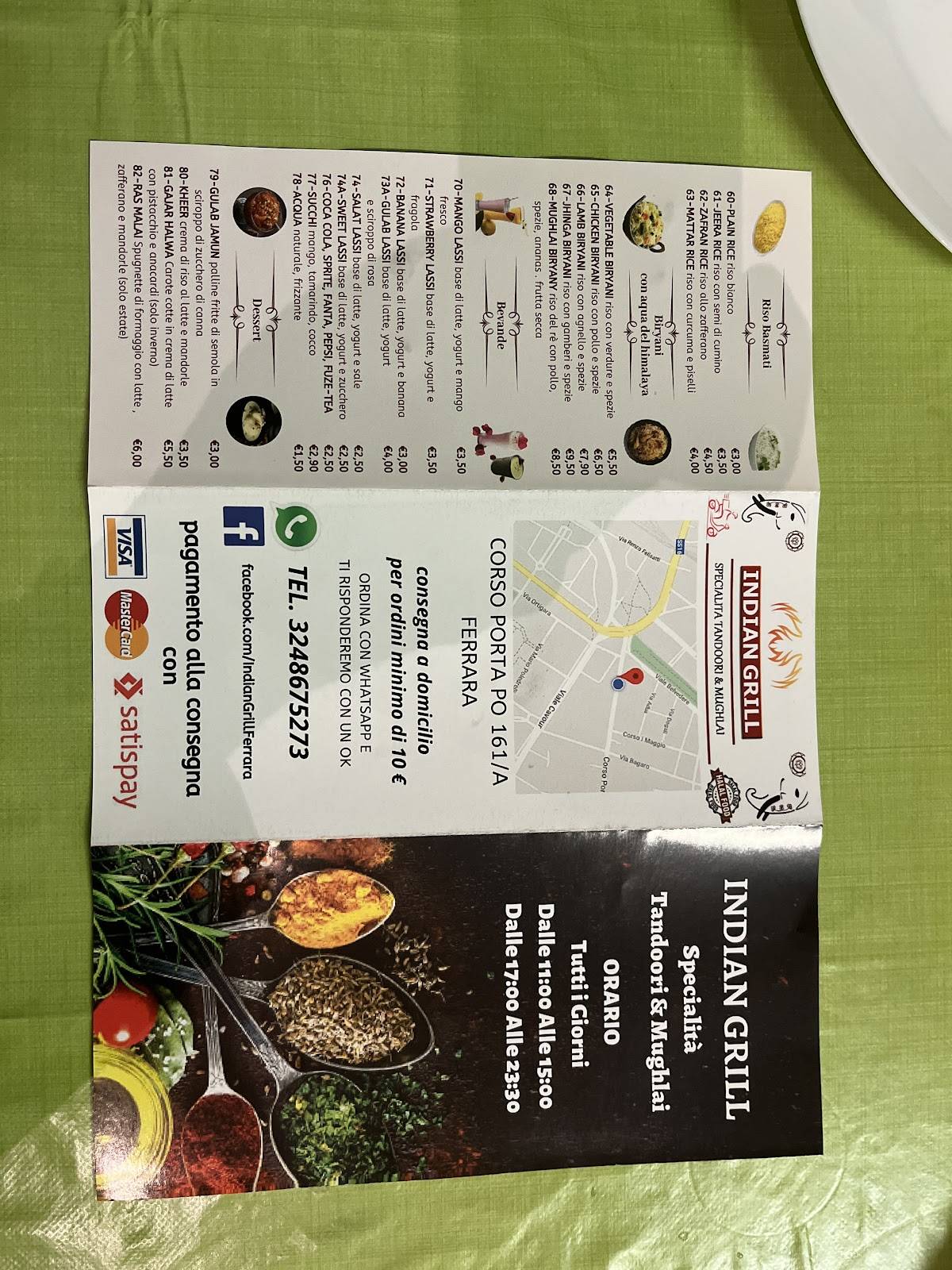 Menu di Indian Grill 