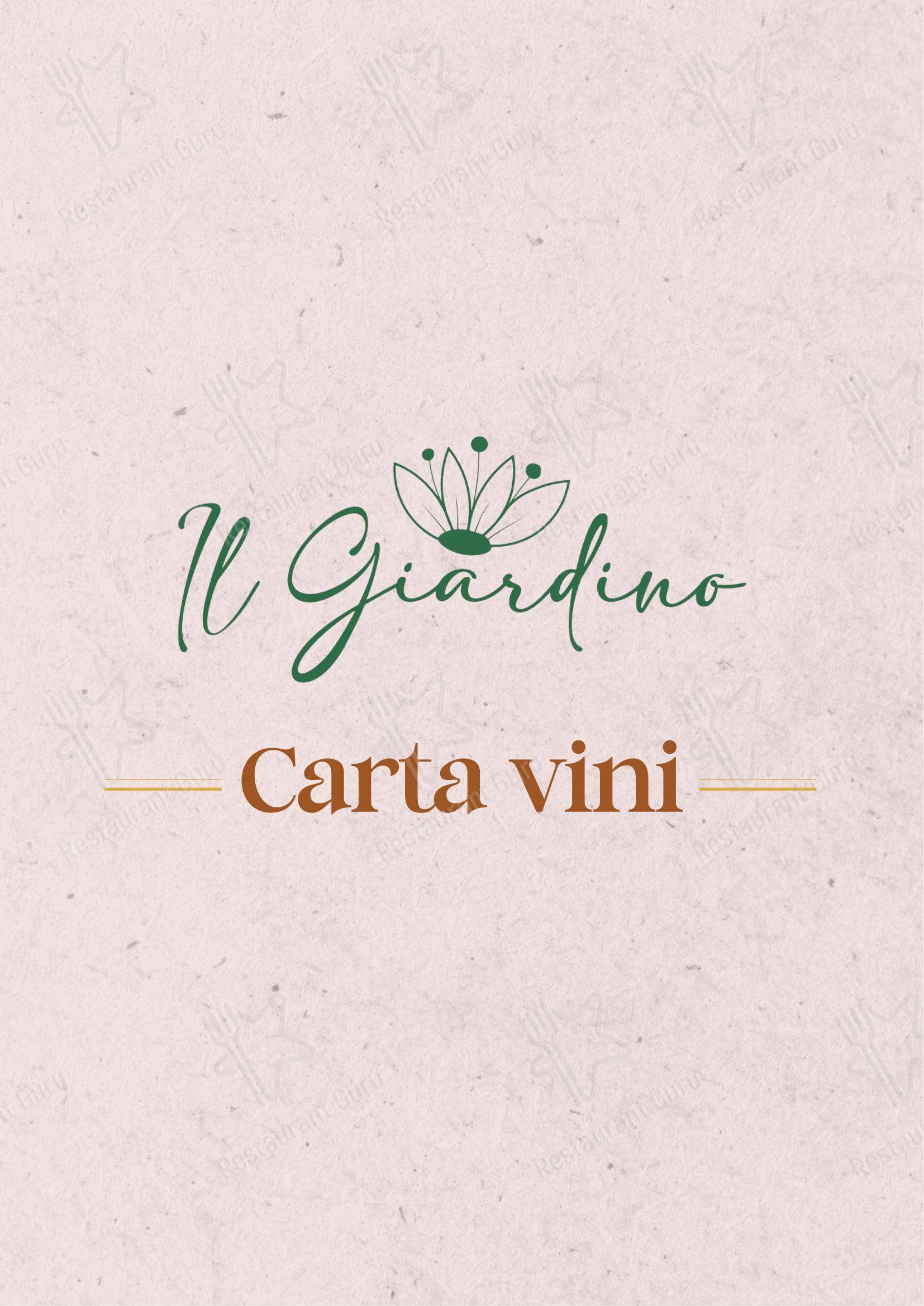 Menu bar per Il Giardino di San Genesio ristorante