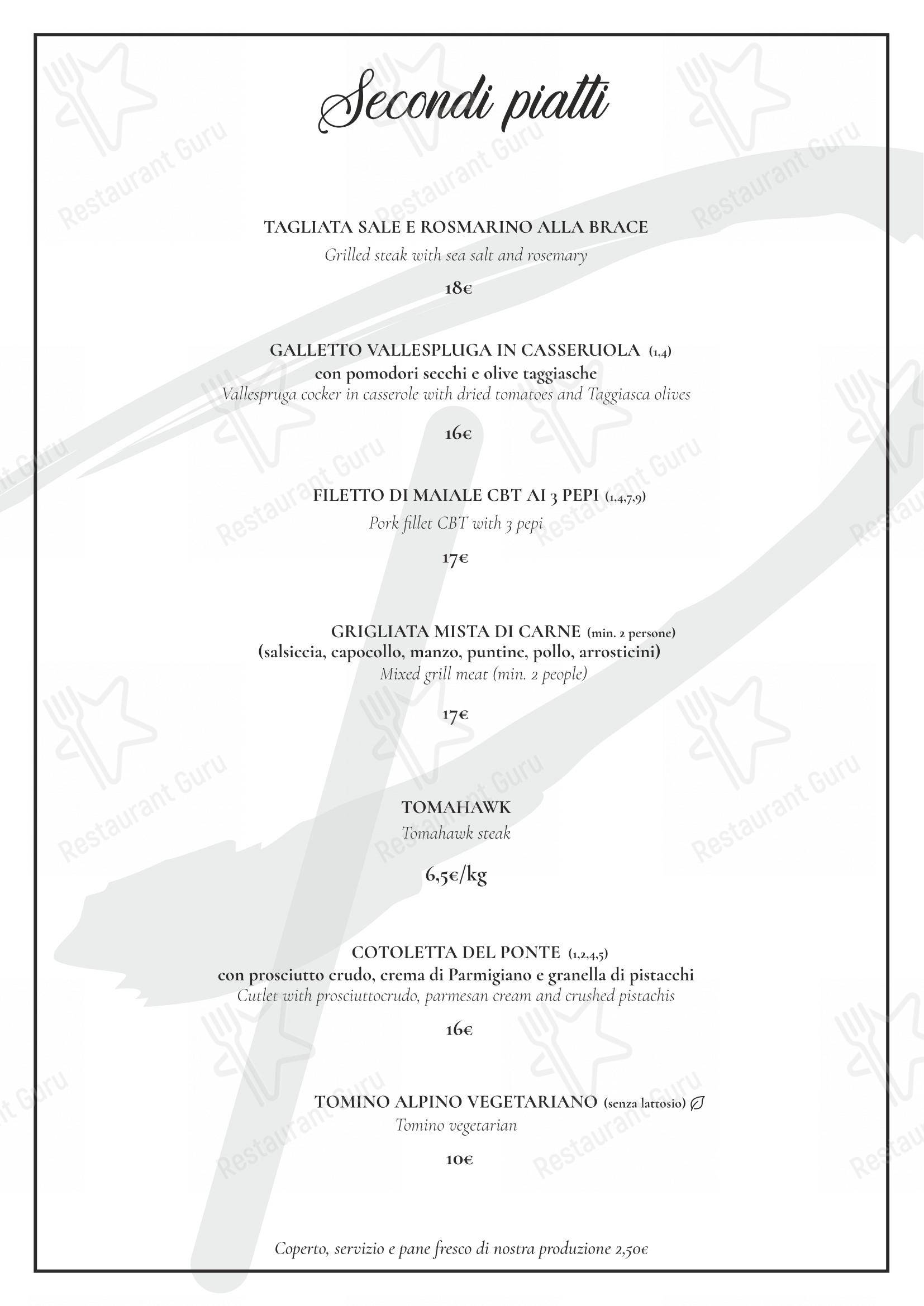 Il Ponte Ristorante e Pizza Romana in Calderino - Menu