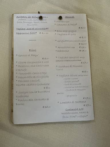 Menu di Il Rifugio 