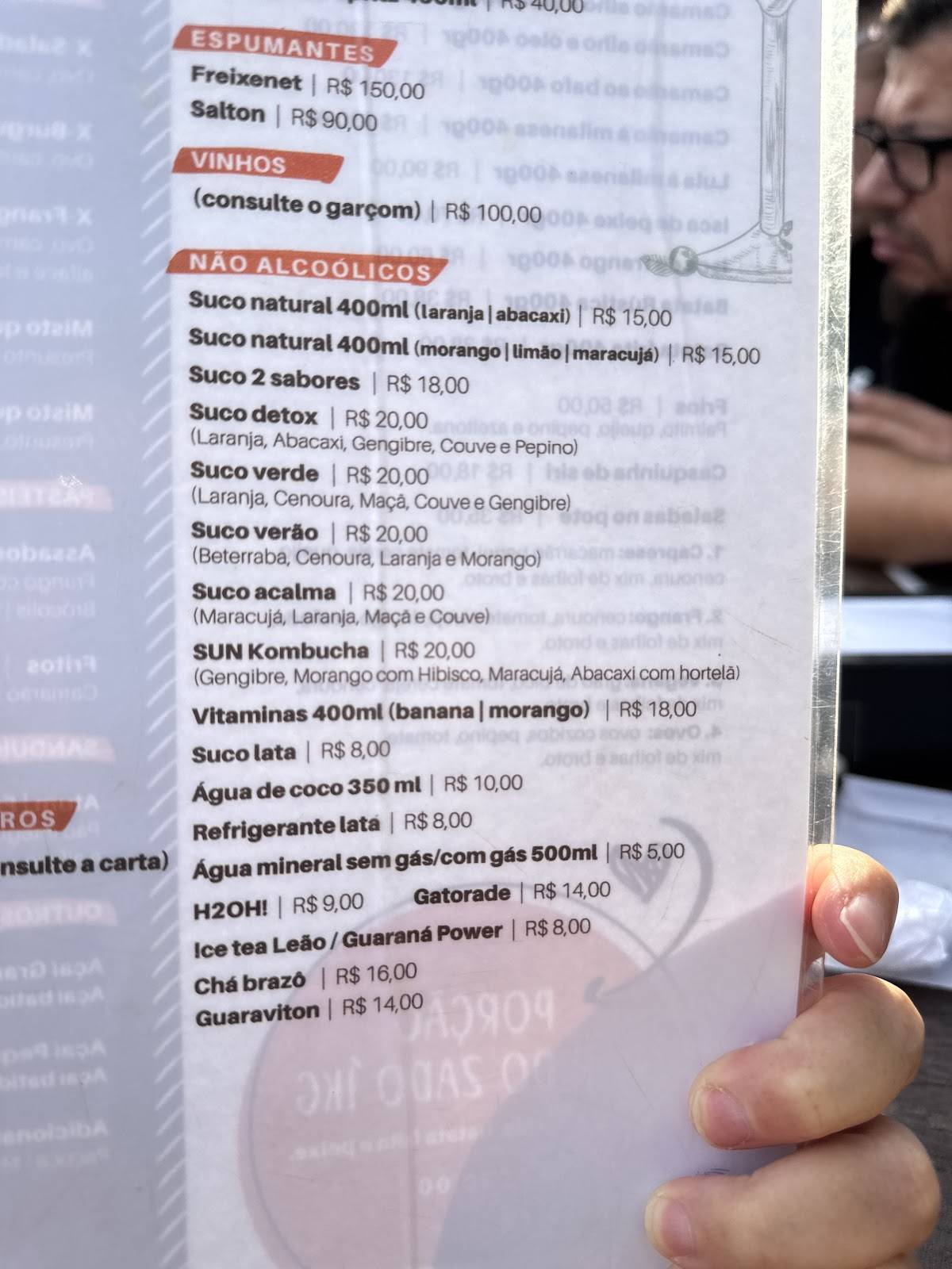 Bar do Zado cardápio