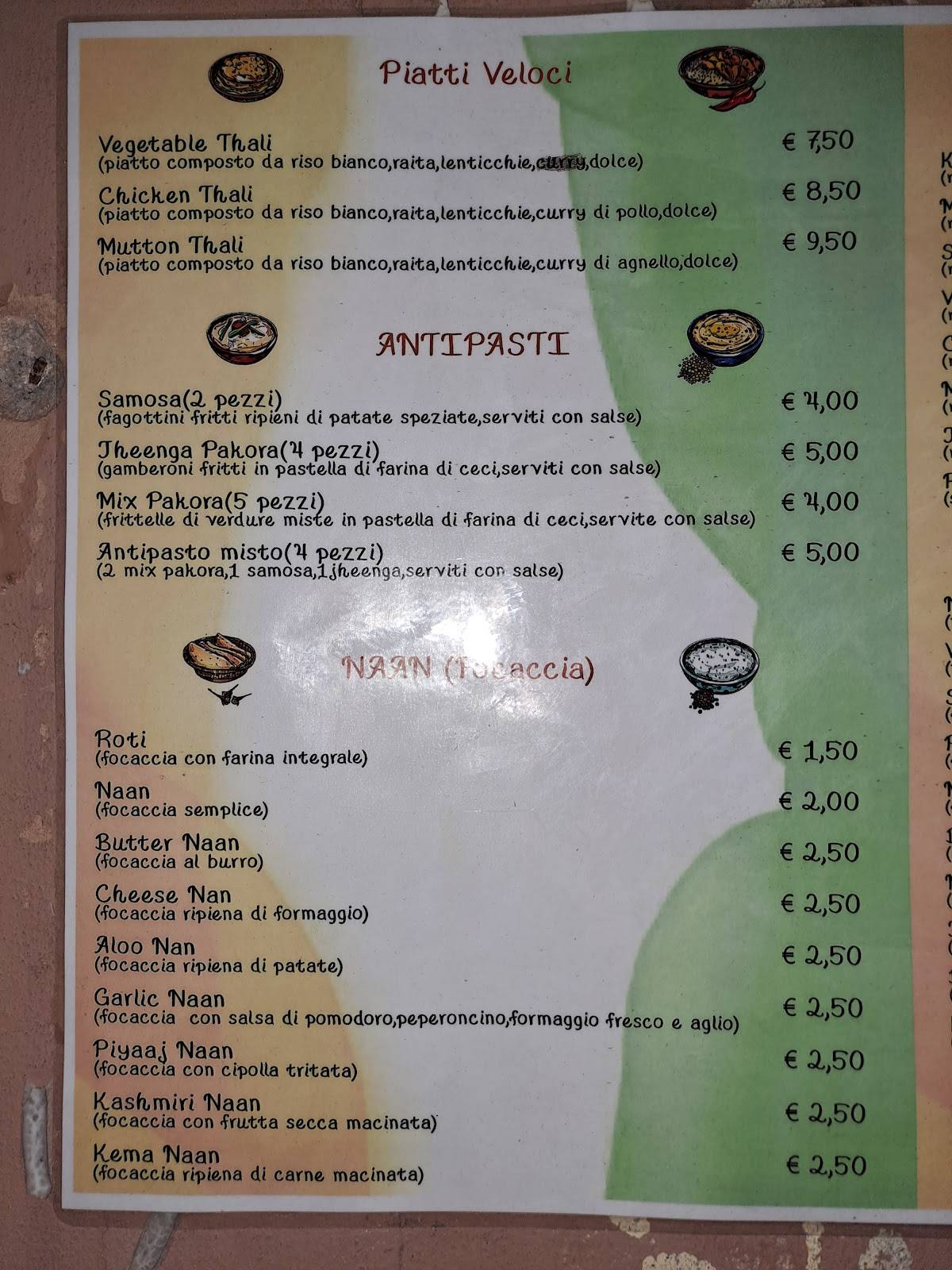 Menu di Indian Fast Food 