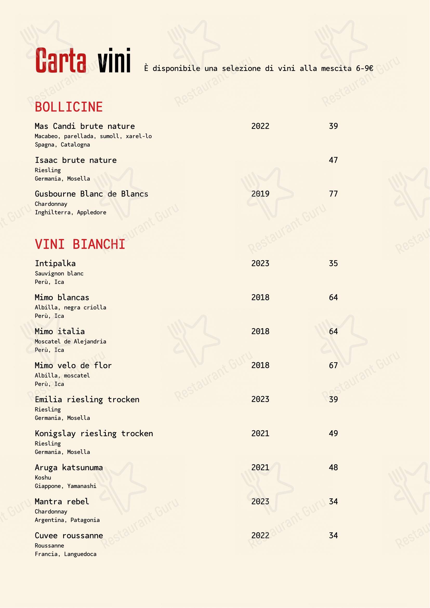 Menu per Inka - Cucina Peruviana & Pisco Bar ristorante