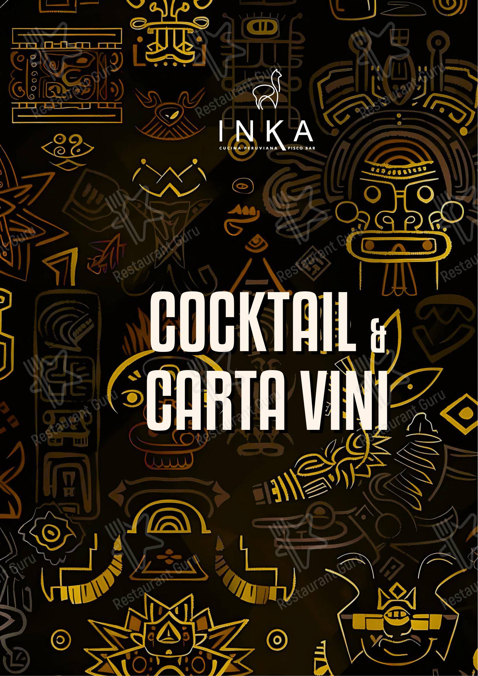 Menu per Inka - Cucina Peruviana & Pisco Bar in Verona