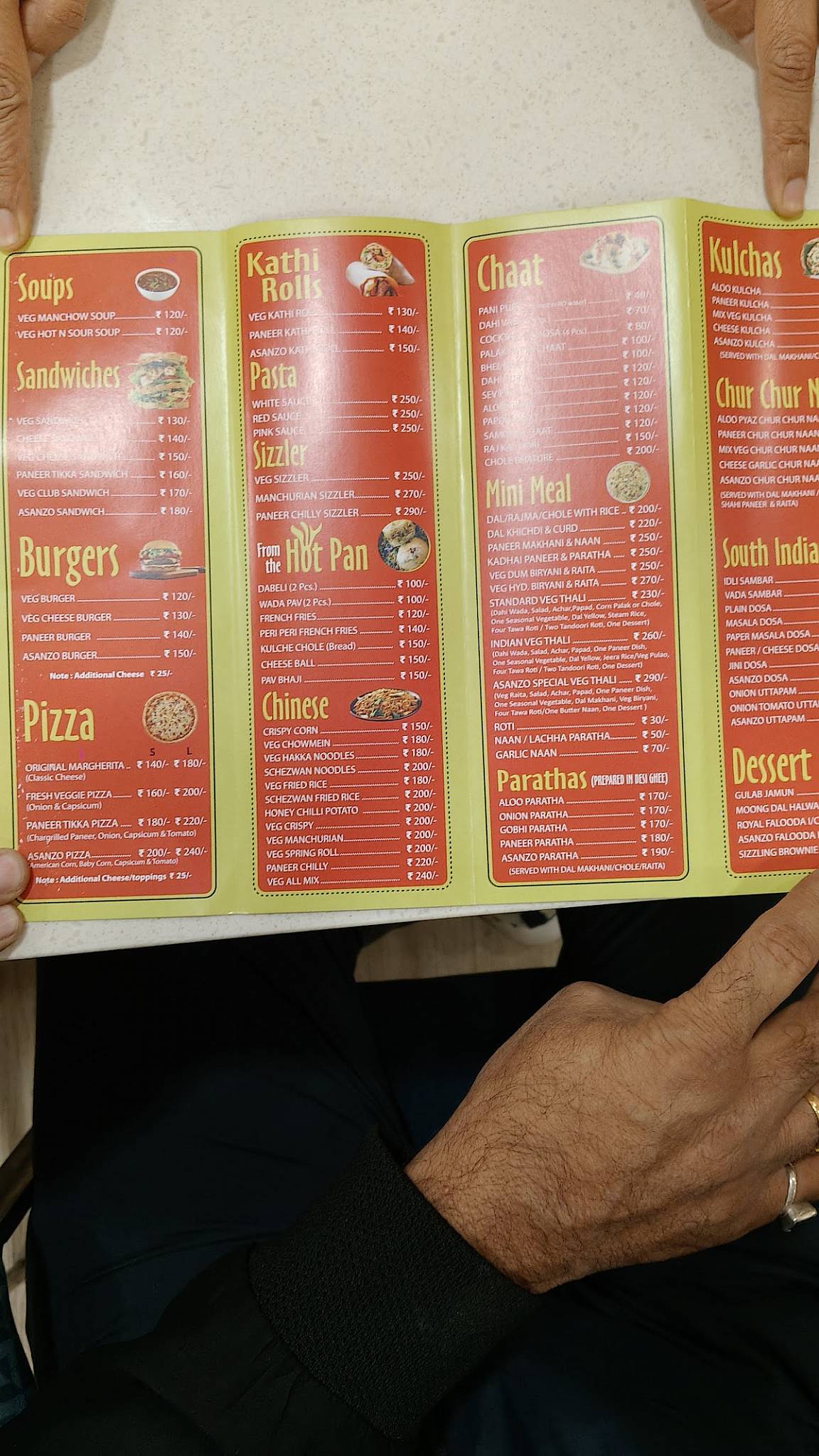 Asanzo Fast Food Restaurant (Pure Veg) menu