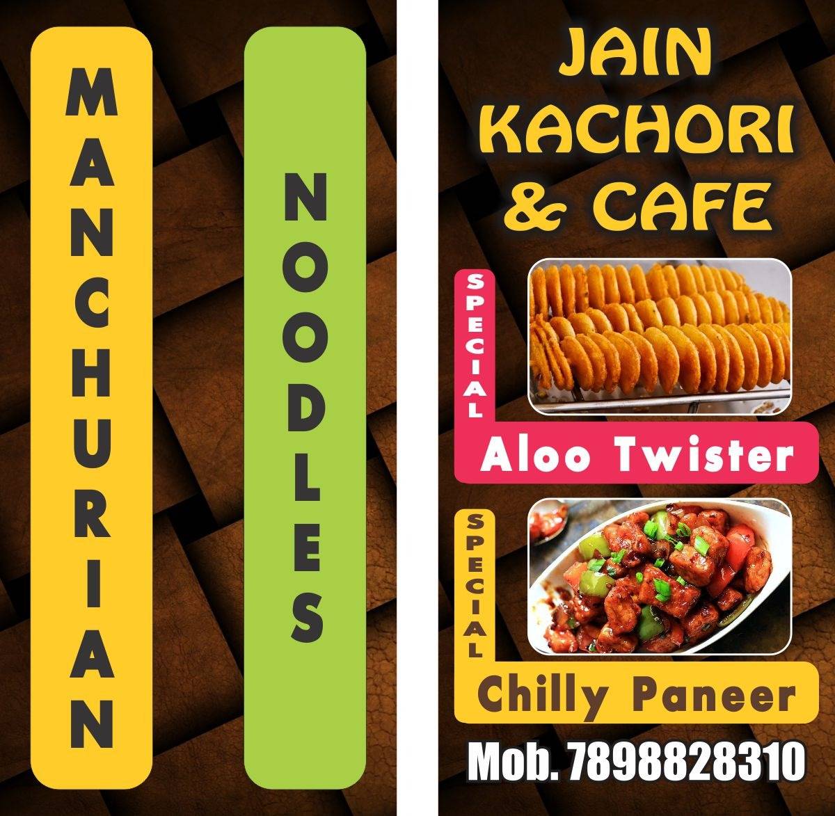 Jain Kachori Cafe menu